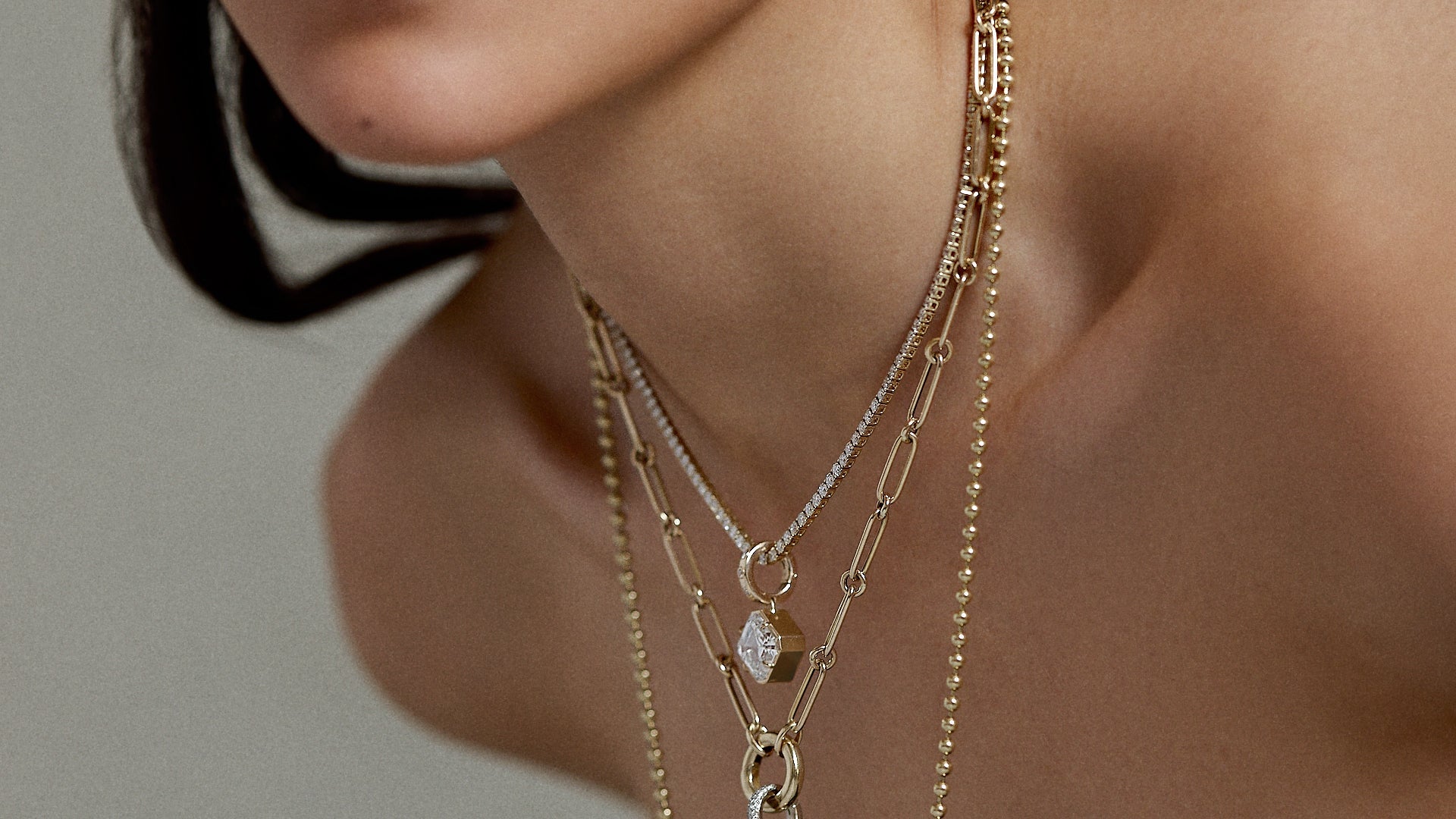 lab grown diamond chain necklaces