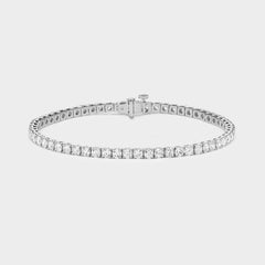 classic tennis bracelet with round diamonds