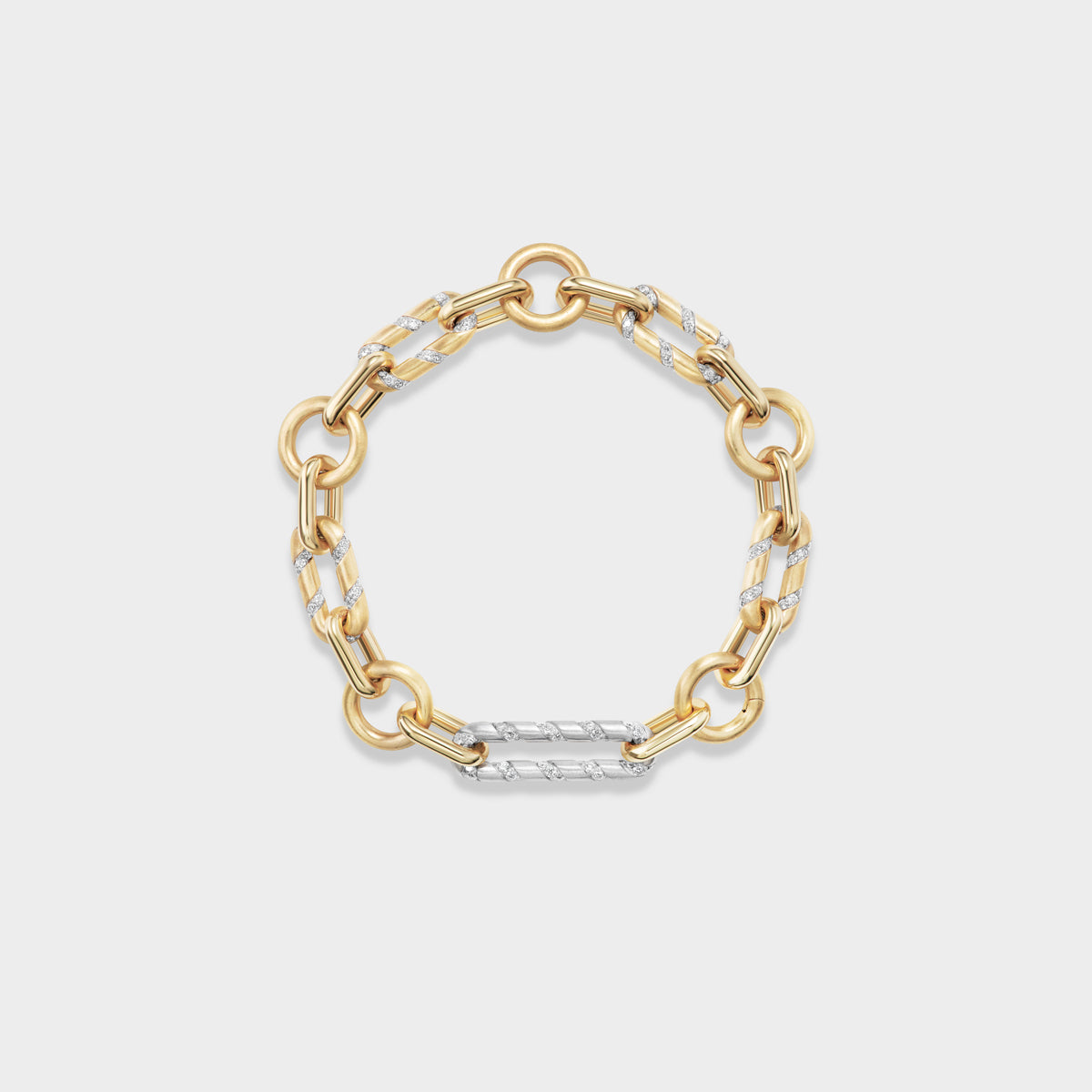 Diamond Chain Bracelet mixed link