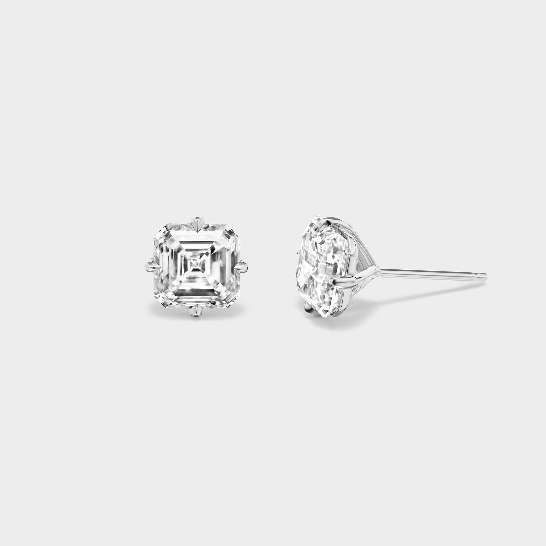 square diamond studs