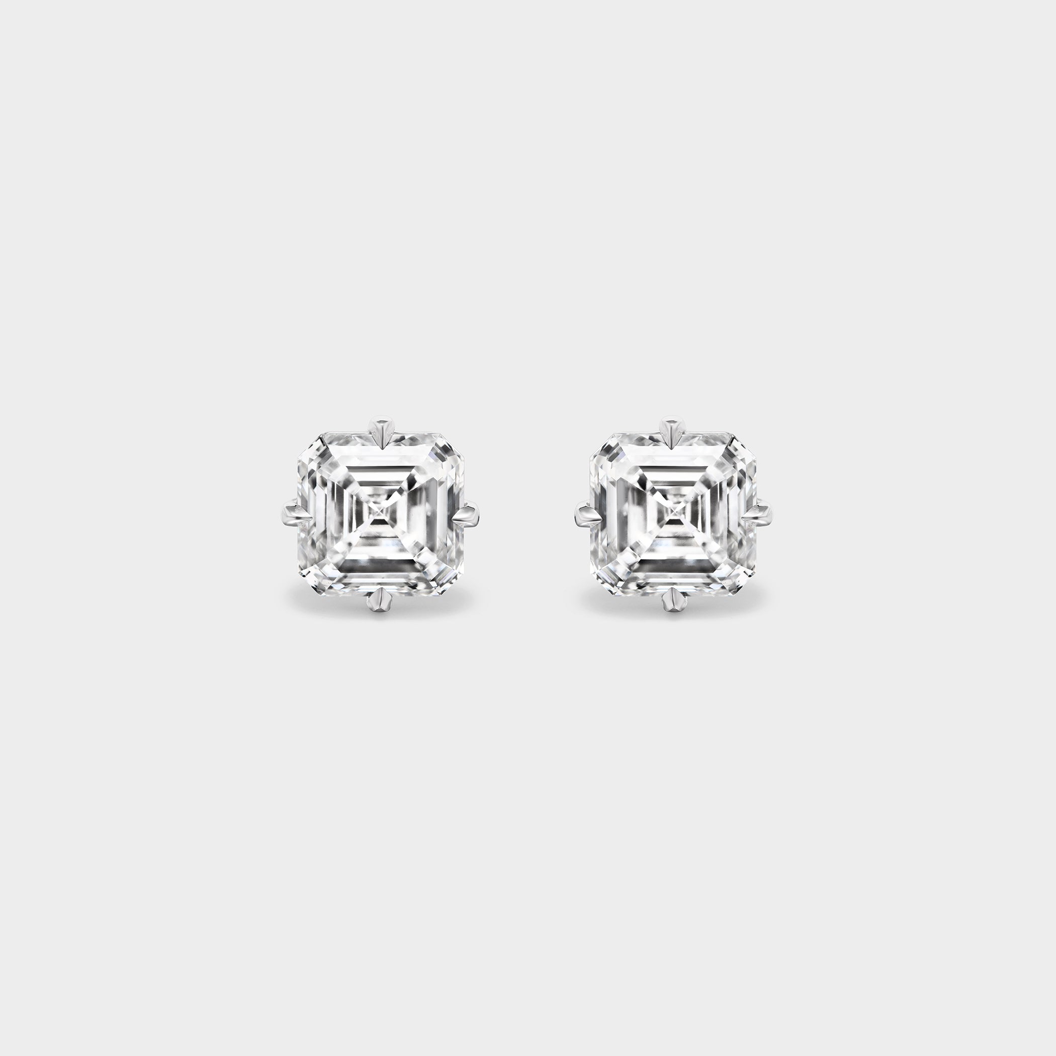 Asscher Cut Diamond Studs