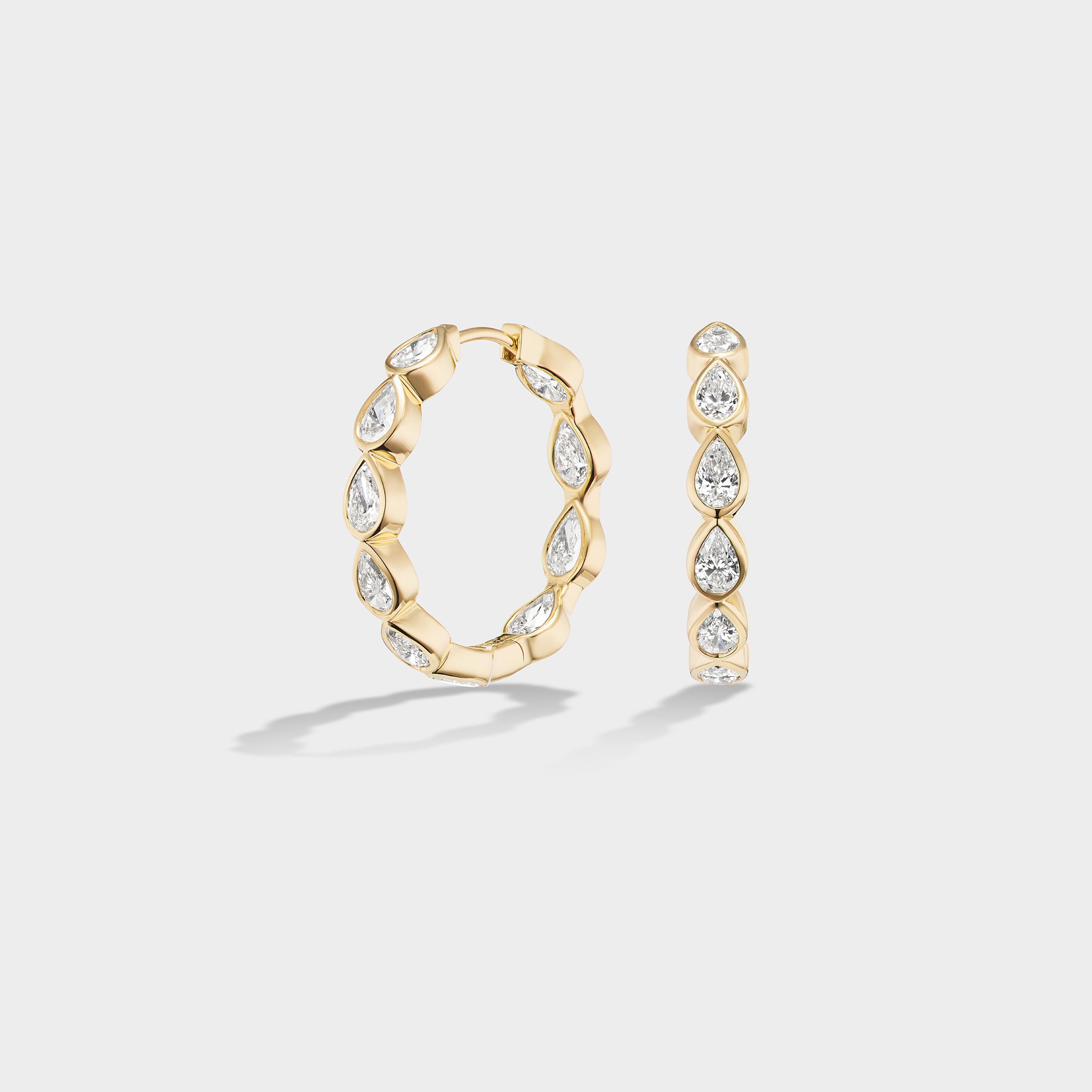 Diamond Inside Out Hoop Earrings