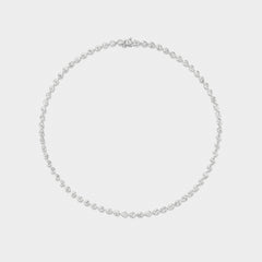 Pear Diamond Tennis Necklace 