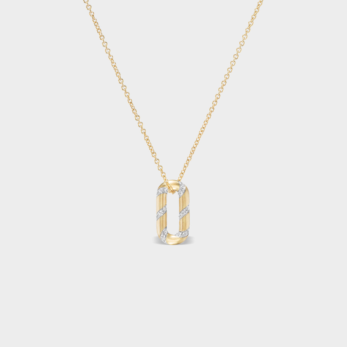 Small Link Diamond Pendant