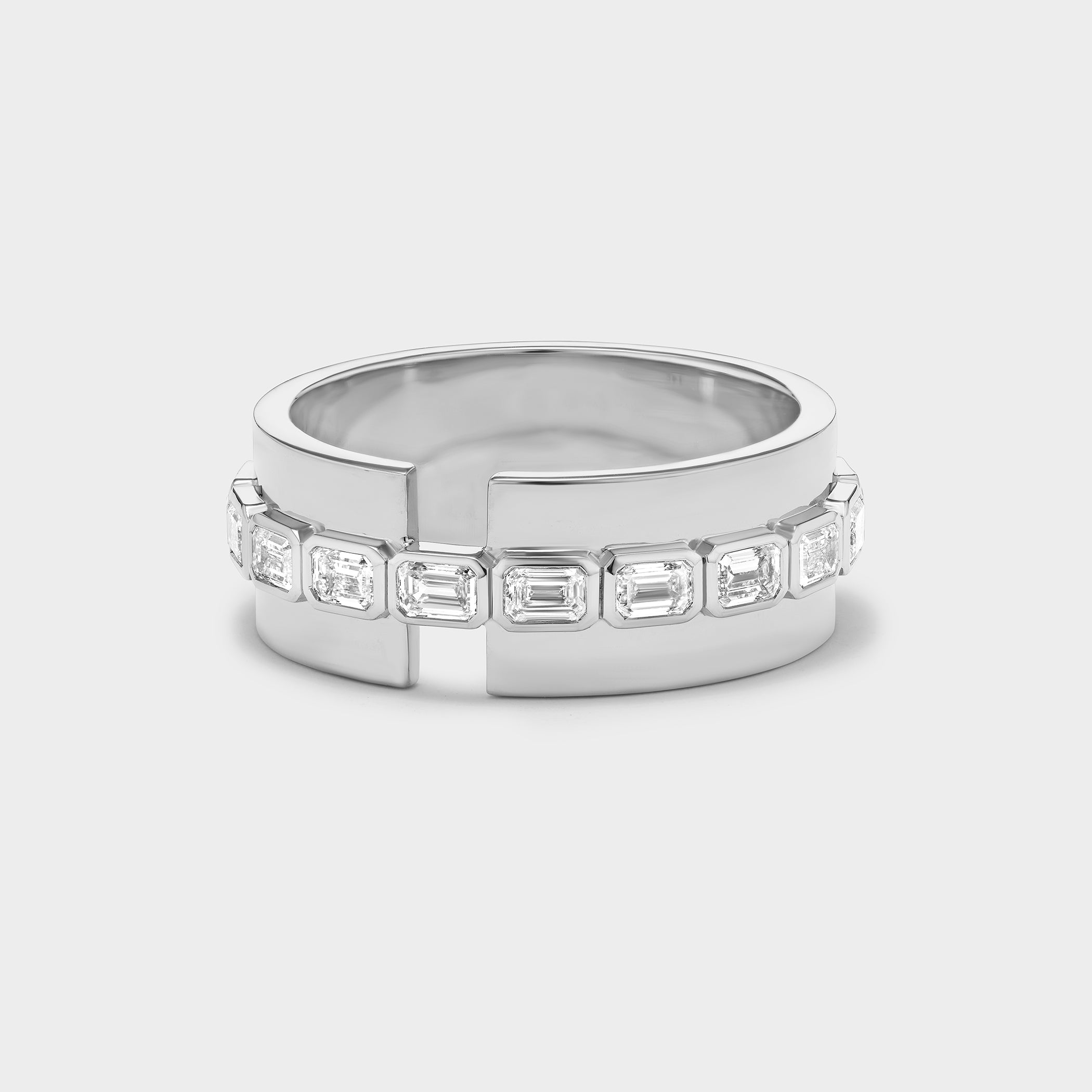 open diamond wrap ring