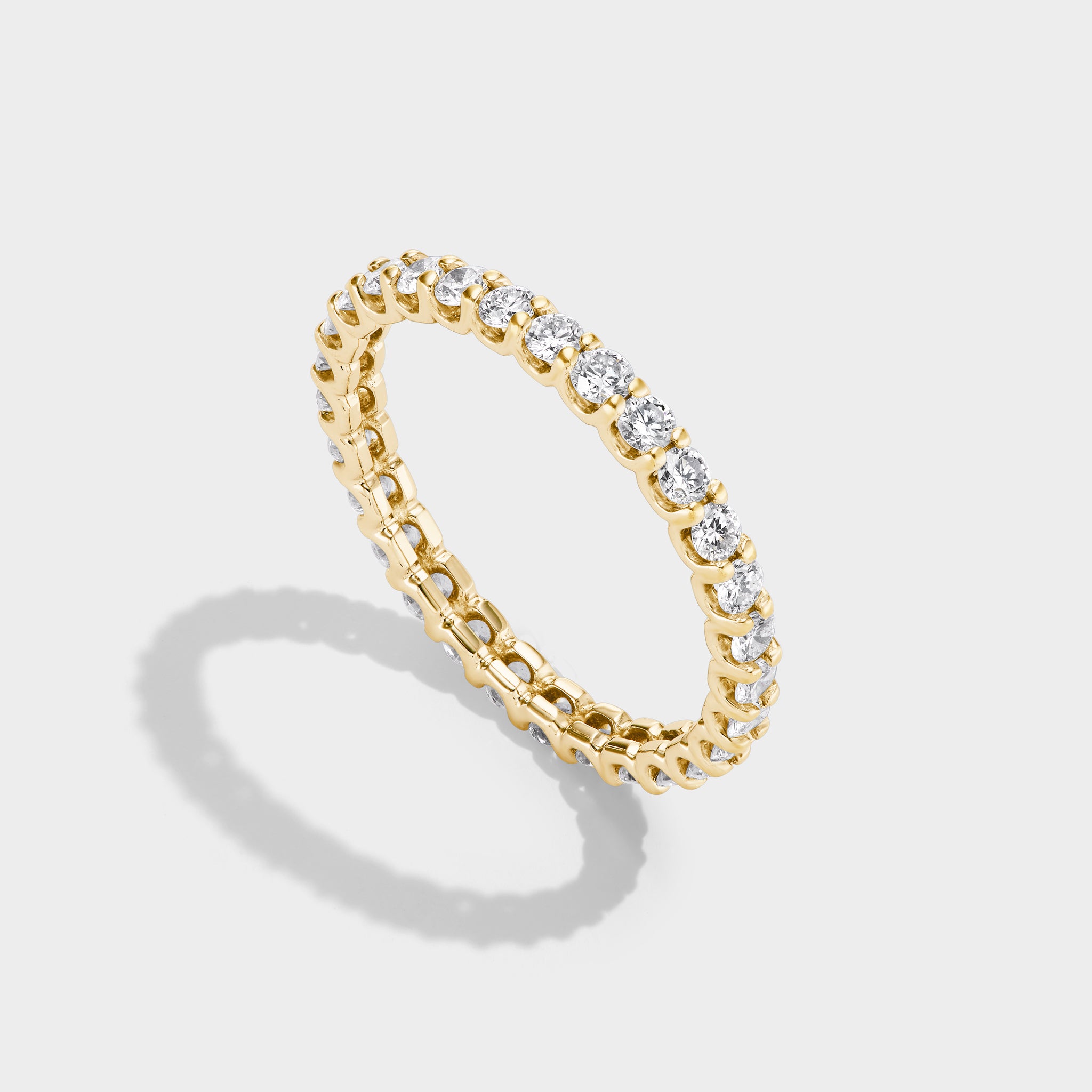 Gold Stack Ring  With Diamonds