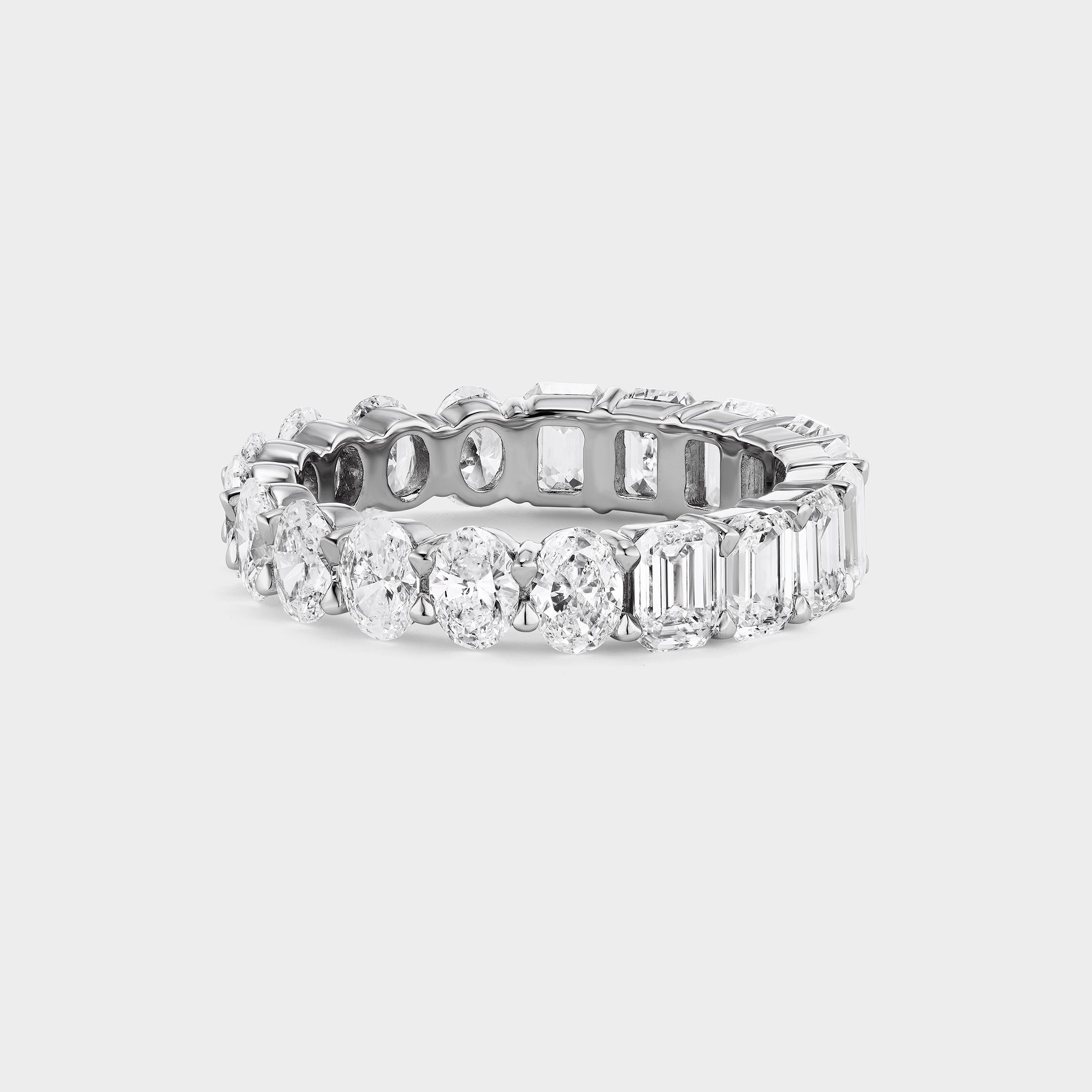 multi shape diamond eternity band