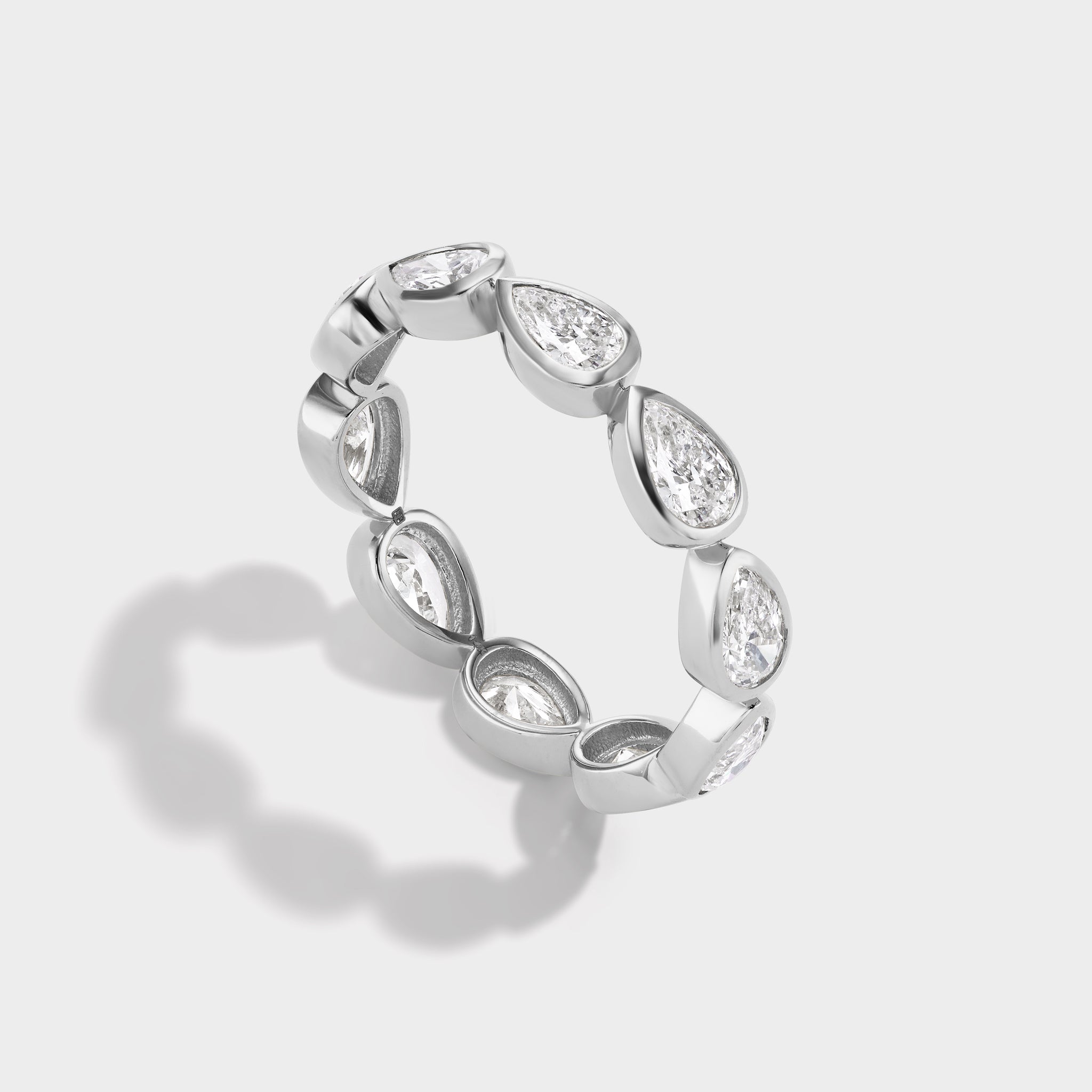 Pear Shaped Diamond Eternity Band